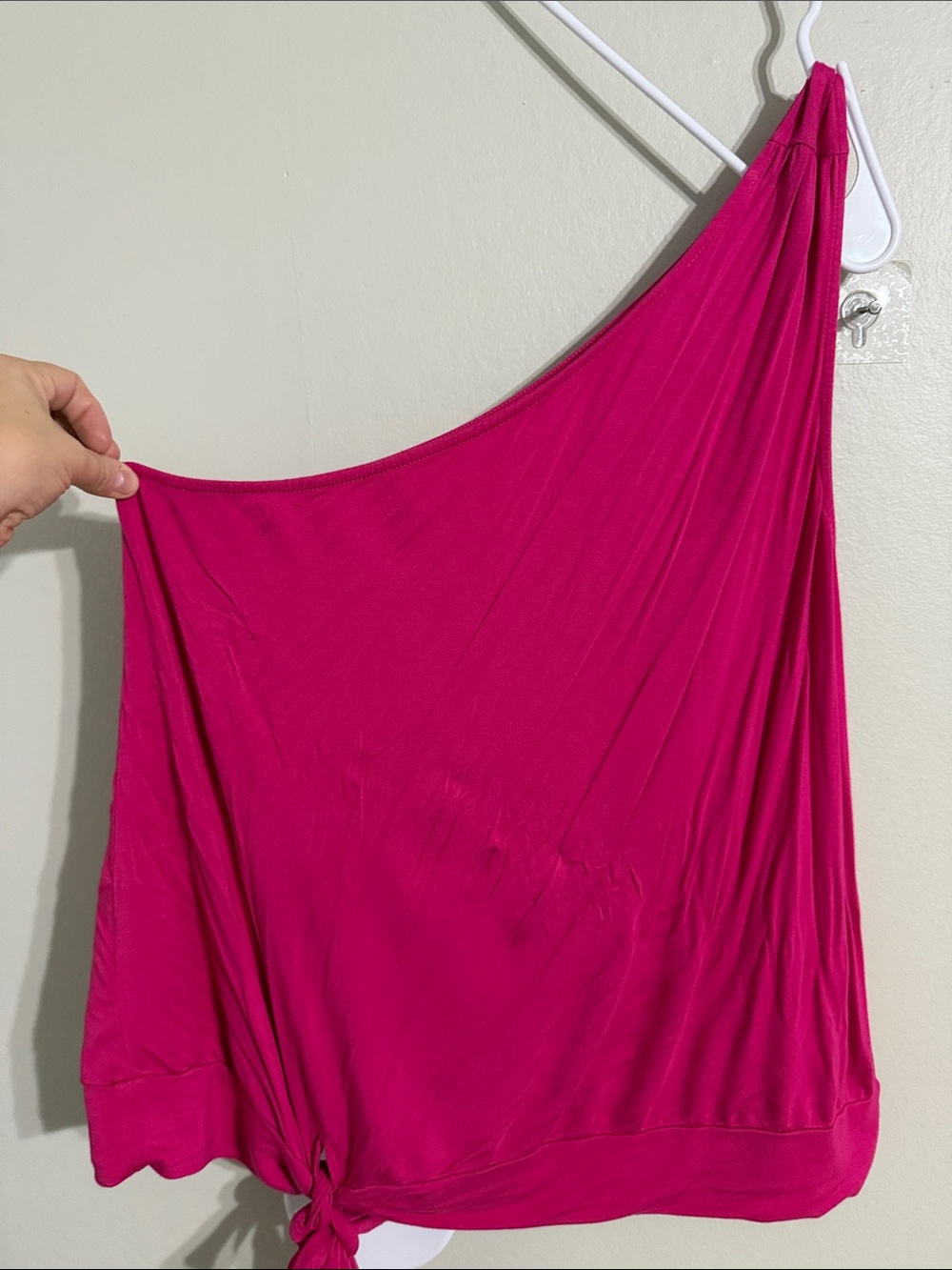 torrid One-Shoulder Top in Bright Fuchsia